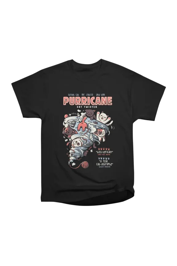 Purricane Cat Twister Tornado T-Shirt Tee Gift For Him Merch For Her Apparel For Friend