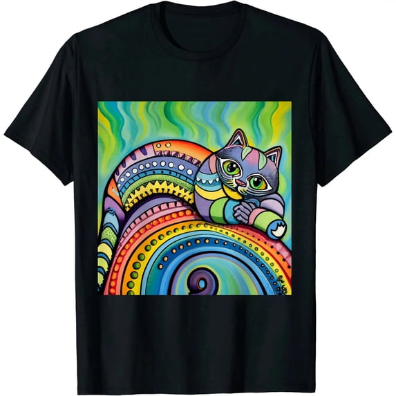 Purride Cat LGBT Flag Rainbow T-Shirt