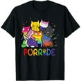 thumbnail image 1 of Purride Cat Pride Ally LGBT Rainbow Animal Lovers Women T-Shirt Tee, 1 of 4