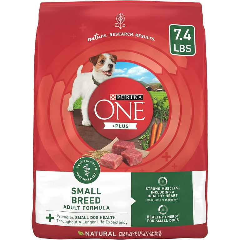 [3150] Purina(ピュリナ) 1kg×4 Purrina ONE Plus Adult Dry Dog Food for Small Breeds, Lamb