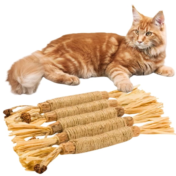 Purriq Natural Silvervine Dental Sticks, Interactive Chew Sticks for Cats, Scratch and Bite Resistant for Dental Care Teeth Cleaning