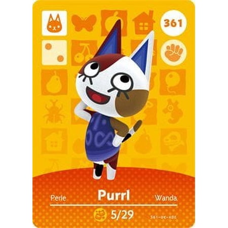 Purrl - Nintendo Animal Crossing Happy Home Designer Series 4 Amiibo Card - 361