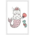 thumbnail image 1 of "Purrmaid 02" Framed Painting Print, 1 of 6