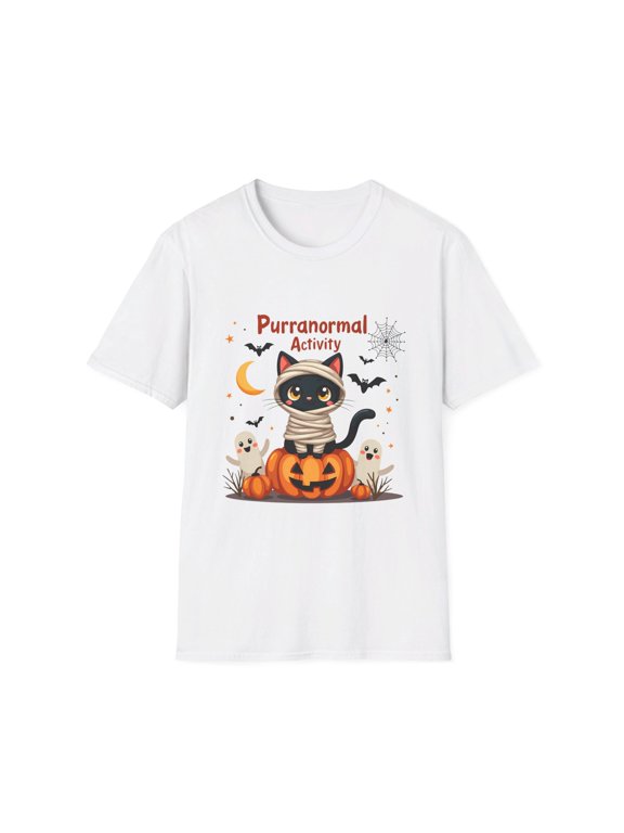 Purrrinormal Activity Cat Halloween Mummy T-Shirt