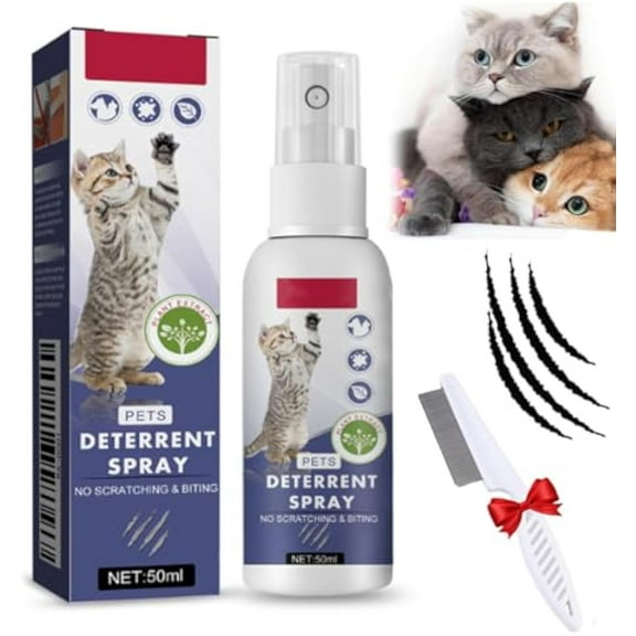 Purrshield Anti Cat Scratch Spray, Purrshield Cat Deterrent, 2025 New Indoor and Outdoor Anti Cat Scratch Furniture Protector, for Furniture, Sofas, Rugs, Curtain Protection (1pcs)