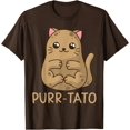 thumbnail image 1 of Purrtato Cat Potato Cat Lover Idaho Potatoes Unisex T-Shirt for Men Women Kids Toddler,Dark Chocolate Color,Size YL, 1 of 5