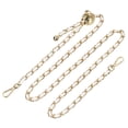 thumbnail image 1 of Purse Chain Strap, 47 Inch Iron Chain Strap Adjustable Chains Replacement for Wallets Clutch Bags White/Gold Tone, 1 of 5