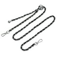 thumbnail image 1 of Purse Chain Strap, 47 Inch Leather Iron Chain Strap Adjustable Handbag Chains Cross Body Replacement Black/Silver Tone, 1 of 5