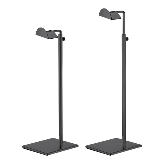 Purse Display Stand Set 2 Pack Metal Adjustable Height Handbag Rack Single Hook Holder for Boutique Store Black