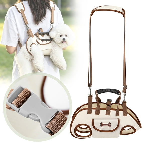 Purse Dog Carrier Sling, Multi Functional Traction Dog Bag, Hands-Free Go out Portable Breathable Bag, Crossbody & Shoulder Straps Purse for Small Dogs & Cats, Easy to Clean(L)