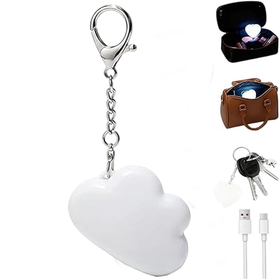 Purse Glow Heart Light Automatic Sensor Purse Lamp Touch Activated Handbag Light Portable Handbag Night Light Heart Shaped Purse Lamp for Purse Women Girls Mother Friends
