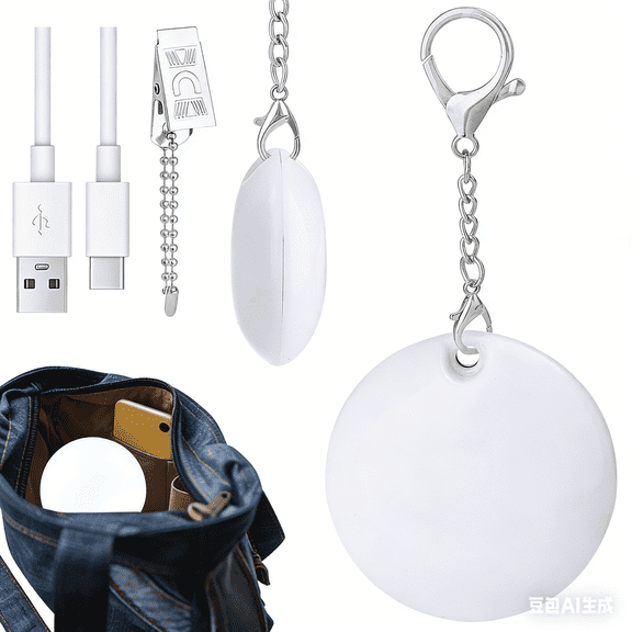 Purse Glow Heart Light - Automatic Sensor Purses Lamp, Portable Touch Activated Handbag Night Light, Heart Shaped Purse Lamp Best Gifts for Women, Girls, Friends(Round)