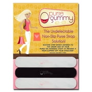 Purse Gummy The ORIGINAL Non Slip Shoulder Bag Handbag Purse Strap Grip Strip Accessory Pad - SET of 6 PIECES (Black and Semi-Clear) Black and Semi-clear
