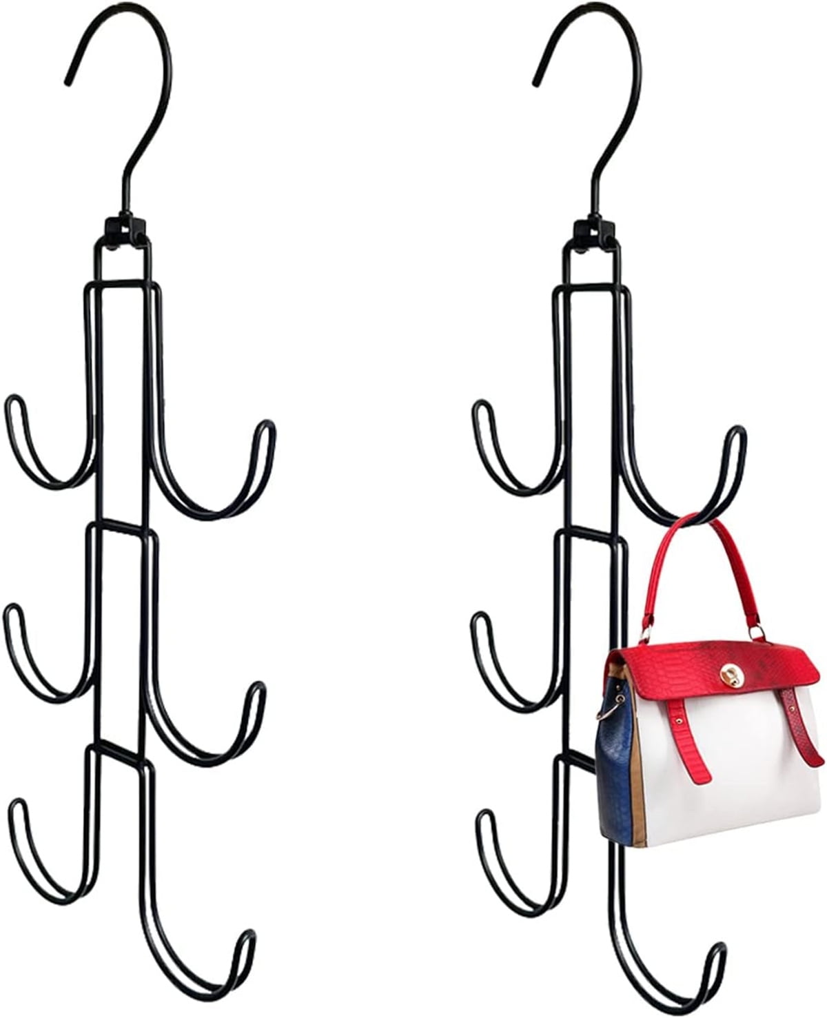 Purse Hanger Organizer for Closet 2Pack,Bexikou Metal Handbag Hangers