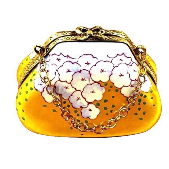 Purse Hydrangea Limoges Box for Elegant Gifting Limoges Box Porcelain Figurine