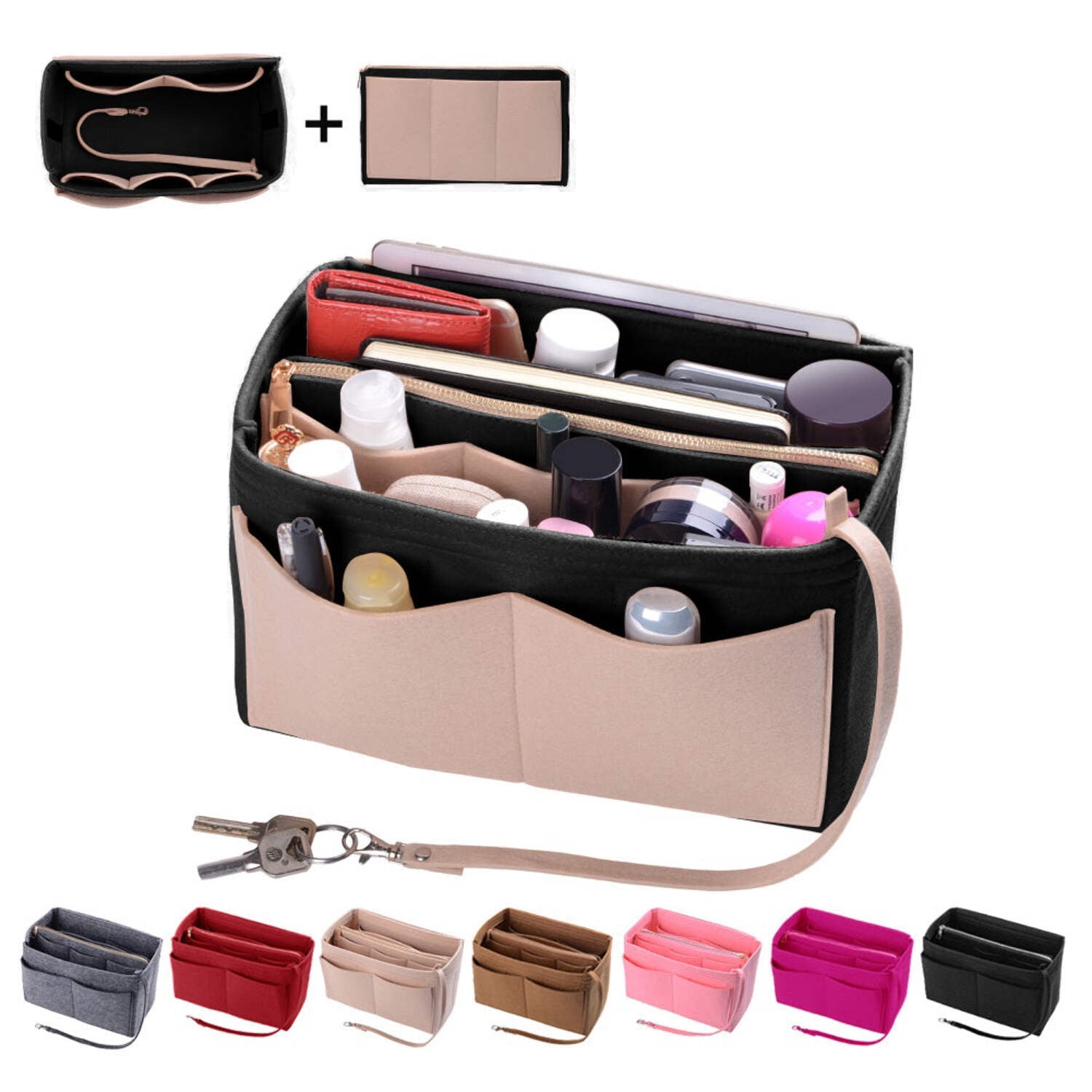 Tote Bag Liner - Purse Organizer Insert