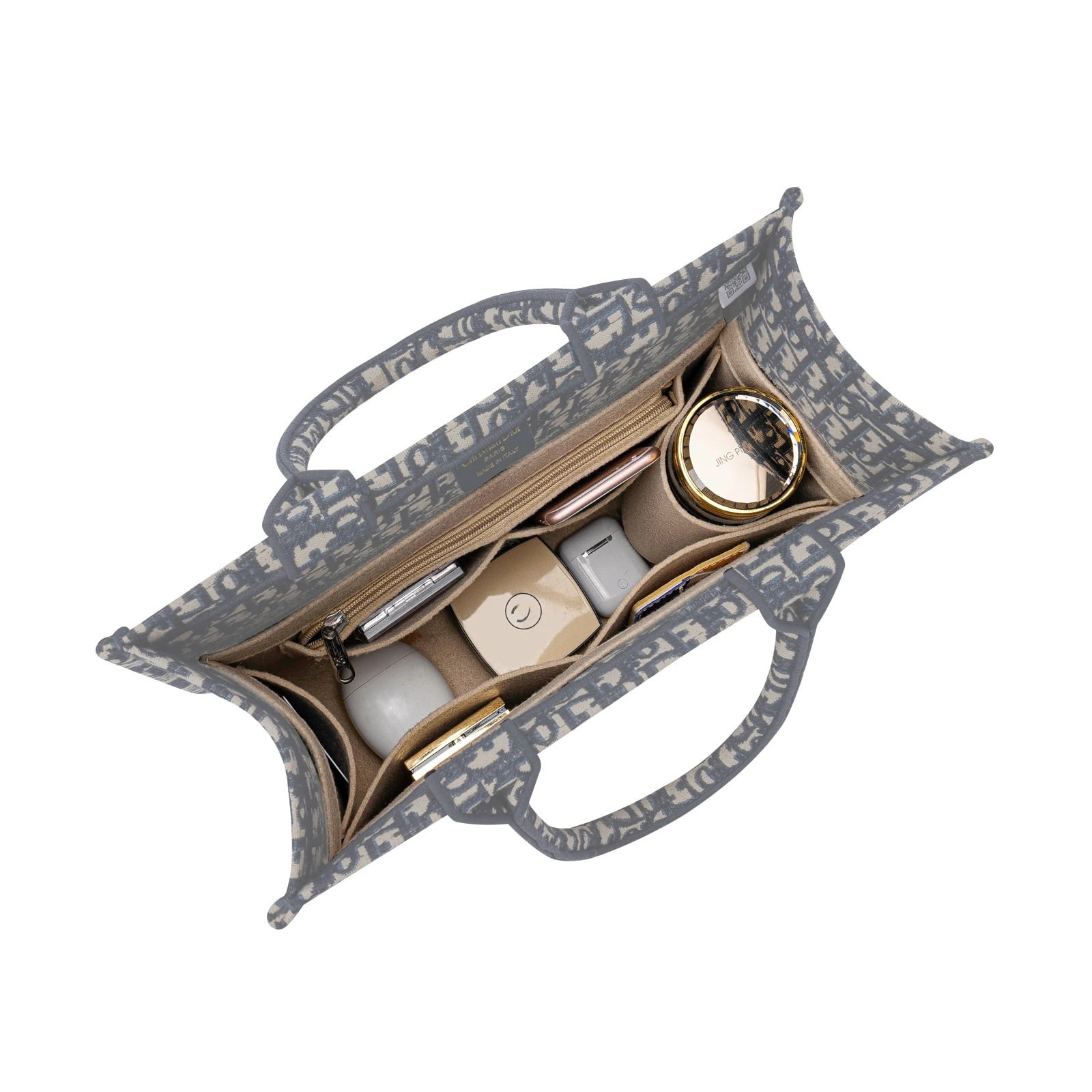 Diaper Tote Grey Diaper Bag ToteSavvy Mini Organizer