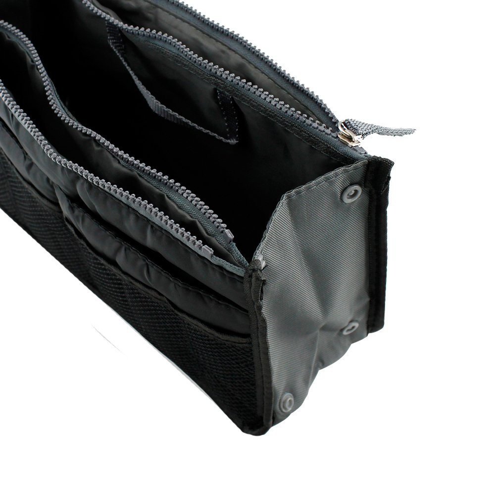 Purse Organizer Insert Handbag Purse Pouch Black / Gray