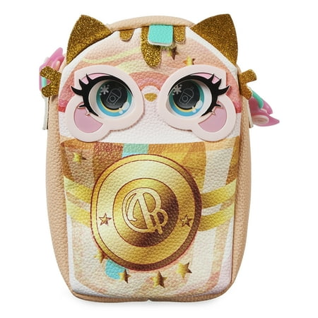Purse Pets, Treat Yo Self Catpuchino Interactive Pet Toy and Handbag with Light up Cheeks, over 25 Sounds and Reactions, Kids Toys for Girls