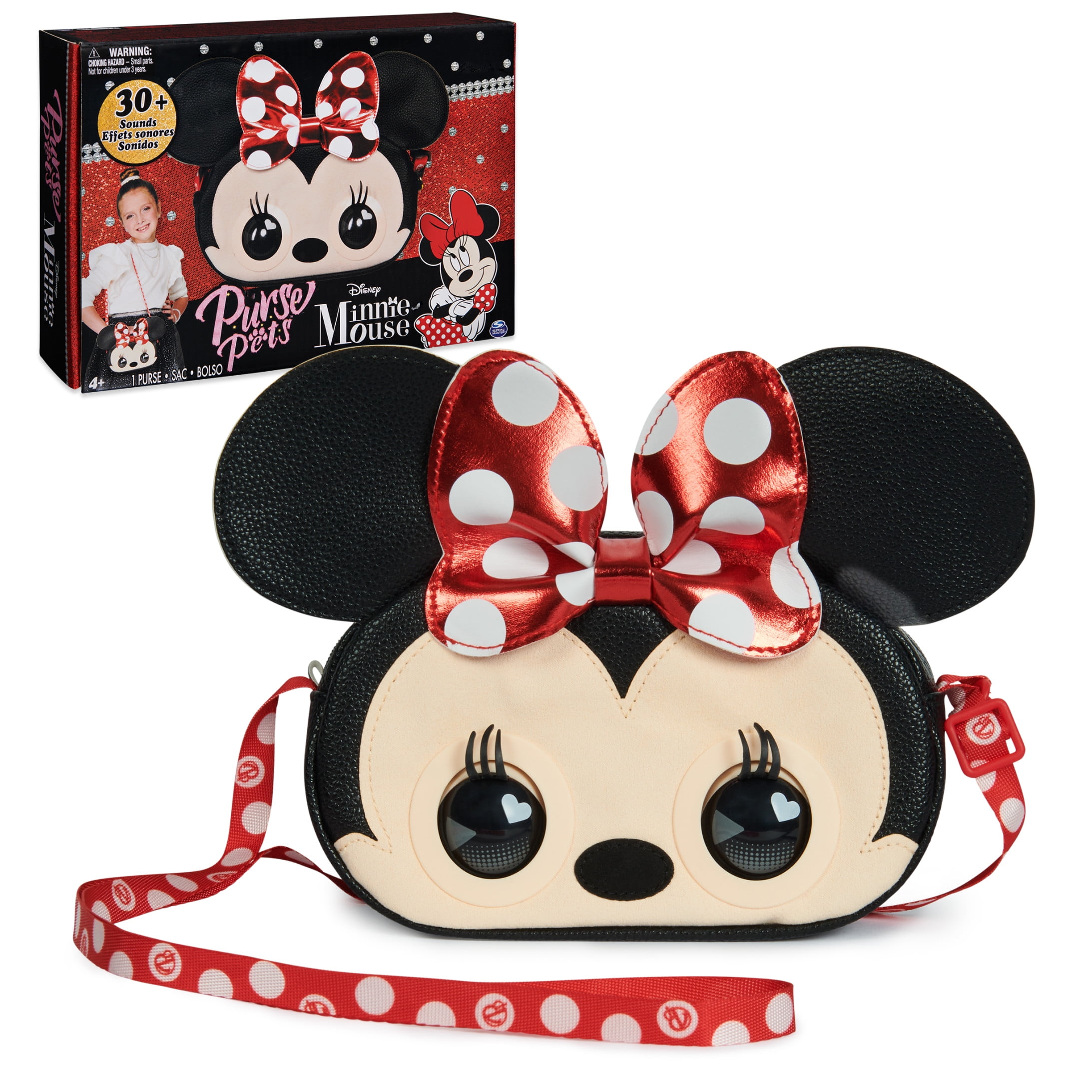 Purse Pets, Disney Minnie Mouse Interactive Toy Shoulder Bag, for Ages 4+