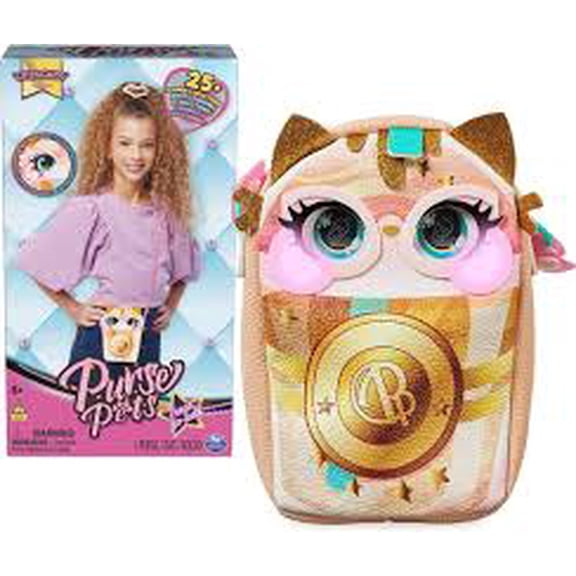 Purse Pets, Treat Yo Self Catpuchino Interactive Pet Toy and Handbag with Light up Cheeks, over 25 Sounds and Reactions, Kids Toys for Girls