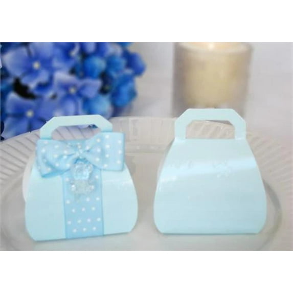 Purse Shape Favor Box in Blue - 12 pcs