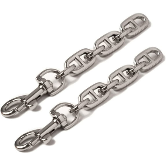 Purse Strap Extender for LV Pochette Accessory, Metal Chain Handbag Handle Replacement Crossbody Shoulder Bag Charms (2 pack Silver)