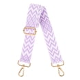 thumbnail image 1 of Purse Straps Replacement Crossbody, 1.5 Inch Wide Shoulder Bag Strapwith Light Gold Buckle, Light Purple Geometrical, 1 of 6