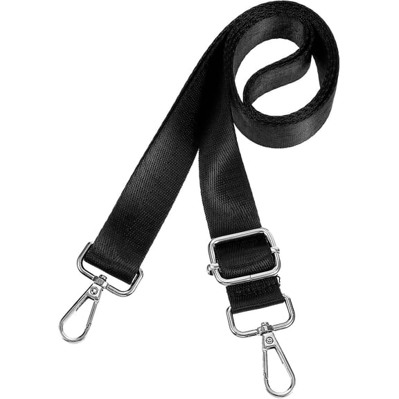 Purse Straps Replacement Crossbody, 1 Inch Wide Adjustable Bag Strap Crossbody  Straps for Bags Purses Handbags Laptop Case Briefcase Guitar Strap (Black)