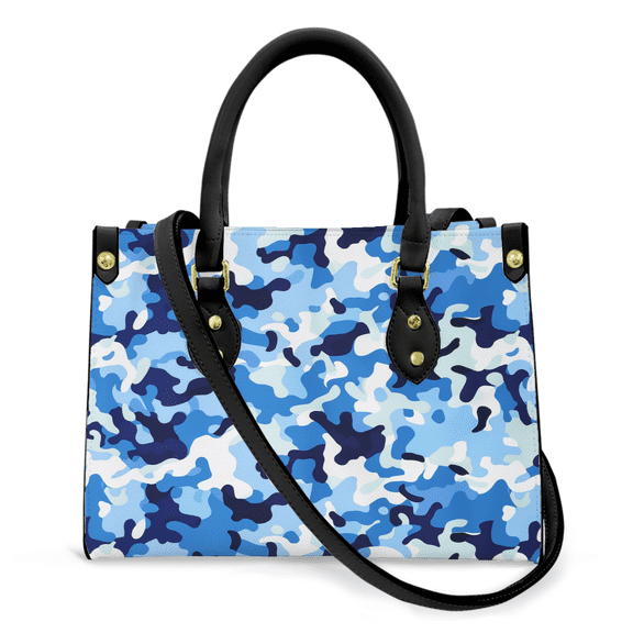 Purse Tote Bag for Women Leather Handbag, Satchel Shoulder Crossbody Top Handle Bags for Work Travel, Acid Blue , BLACK