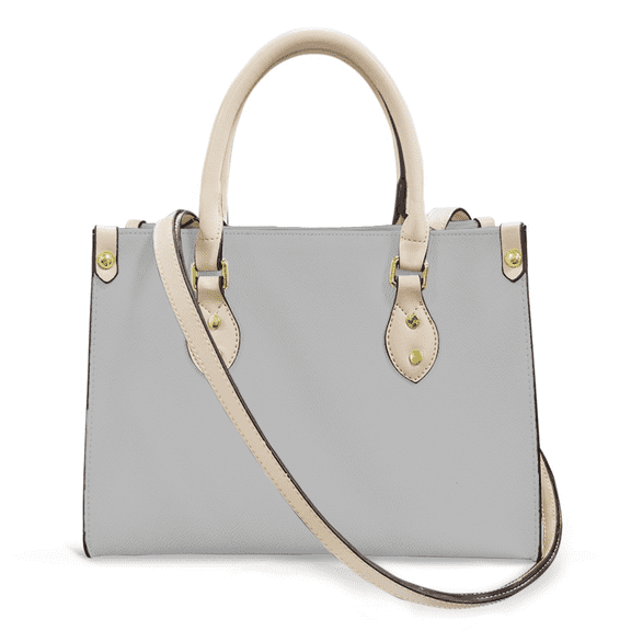 Purse Tote Bag for Women Leather Handbag, Satchel Shoulder Crossbody Top Handle Bags for Work Travel, Gray X11, WHITE