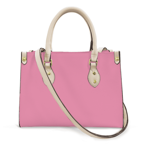 Purse Tote Bag for Women Leather Handbag, Satchel Shoulder Crossbody Top Handle Bags for Work Travel, Light Thulian Pink, WHITE
