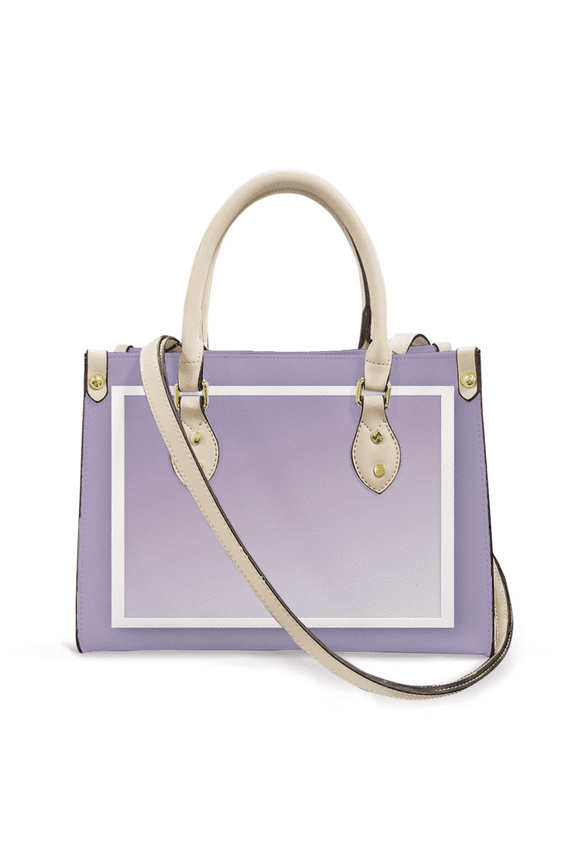 Purse Tote Bag for Women Leather Handbag, Satchel Shoulder Crossbody Top Handle Bags for Work Travel, frame lavender, WHITE