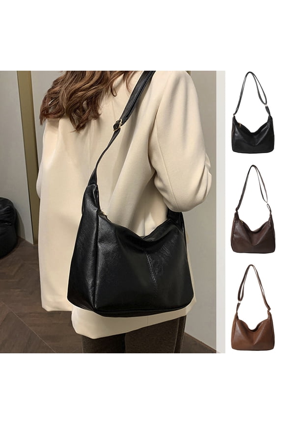 Purse Womens Singles Shoulder Bag Ultras Soft Foldable Vegan Leather Handbag Stylish Casual Tote Bag