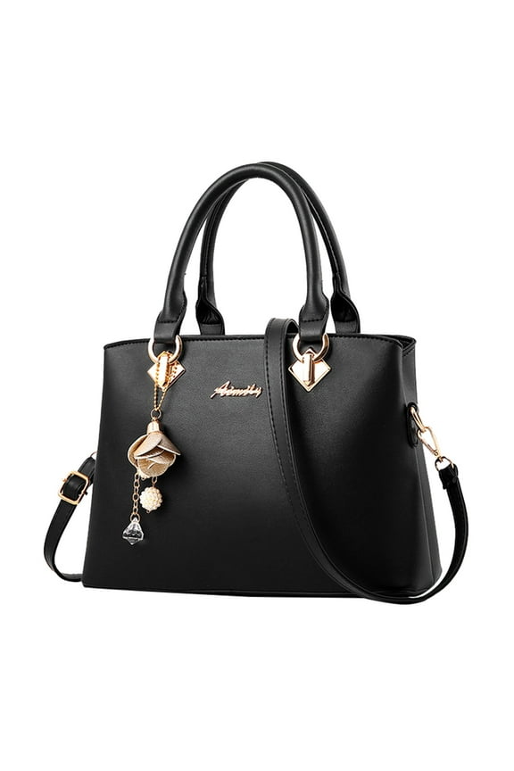 Purse and Handbags for Women Ladies Flower Charms Fashion Leather Satchel Shoulder Top Handle Bags