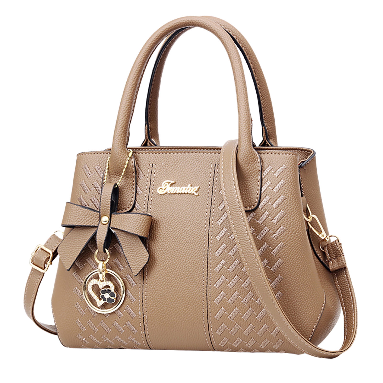 Purse and Handbags for Women Leather Shoulder Tote Work Bags Satchel Messenger Crossbody Bag for Ladies Khaki