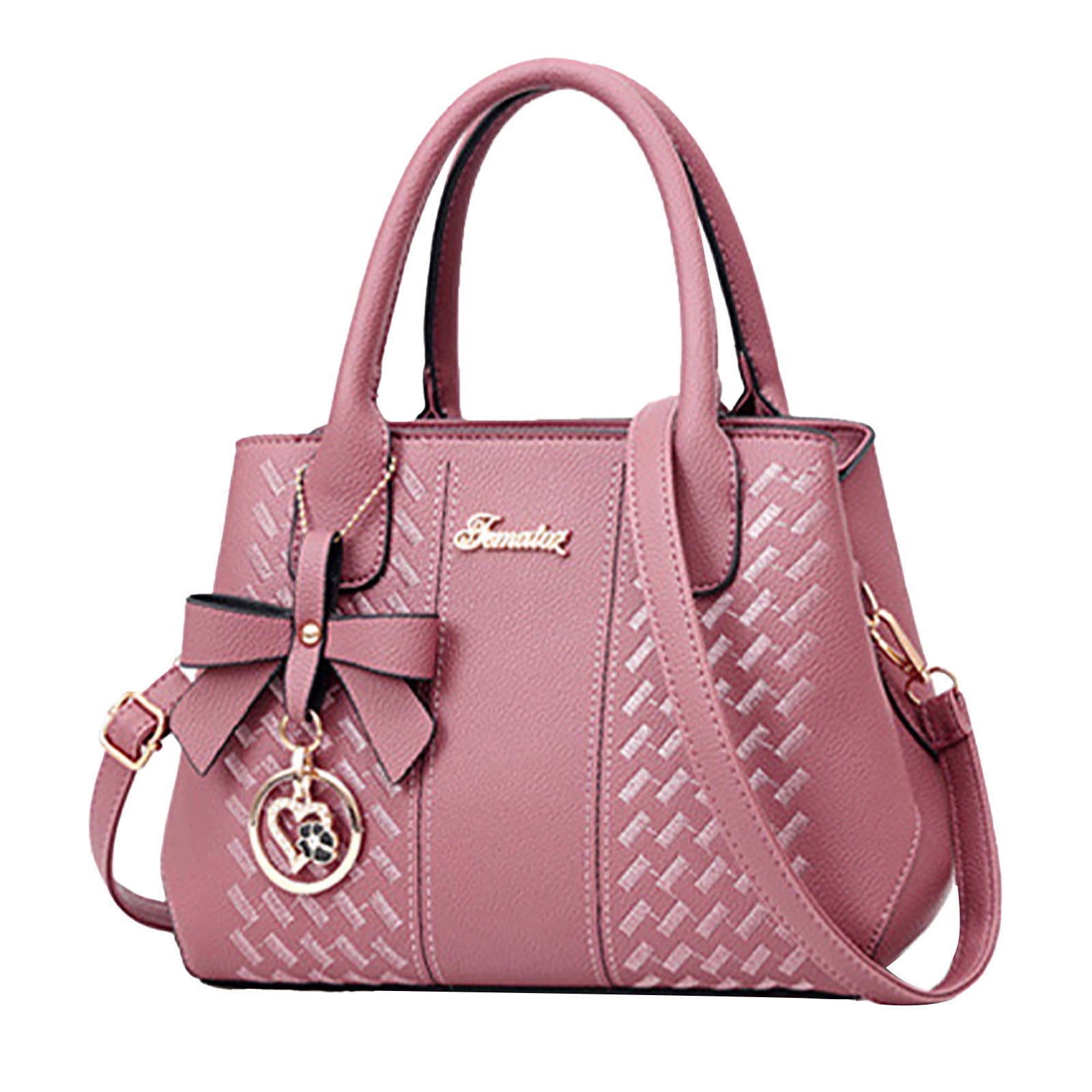 Purse and Handbags for Women Leather Shoulder Tote Work Bags Satchel Messenger Crossbody Bag for Ladies Pink