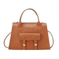 thumbnail image 1 of Purse and Handbags for Women PU Leather Tote Satchel Shoulder Bag Top Handle Crossbody Bags with Zipper ang Shoulder Starp Brown, 1 of 5
