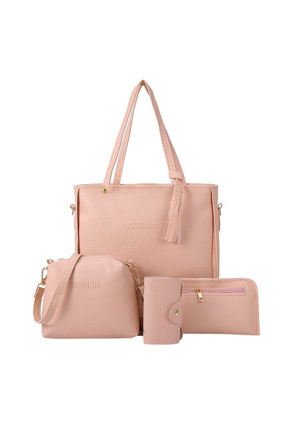 Purse and Handbags for Women Tote Bags Trendy Leather Crossbody Satchel Top Handle Shoulder Bags Set 4 Pcs