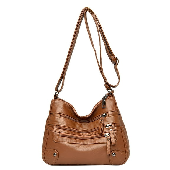 Purse for Women Soft PU Leather Multi Pockets Crossbody Shoulder Bag Lightweight Handbags Pocketbook