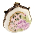 thumbnail image 1 of Purse Rose on Pink Limoges Box | Hand-Painted Brass Gift Limoges Box Porcelain Figurine, 1 of 5