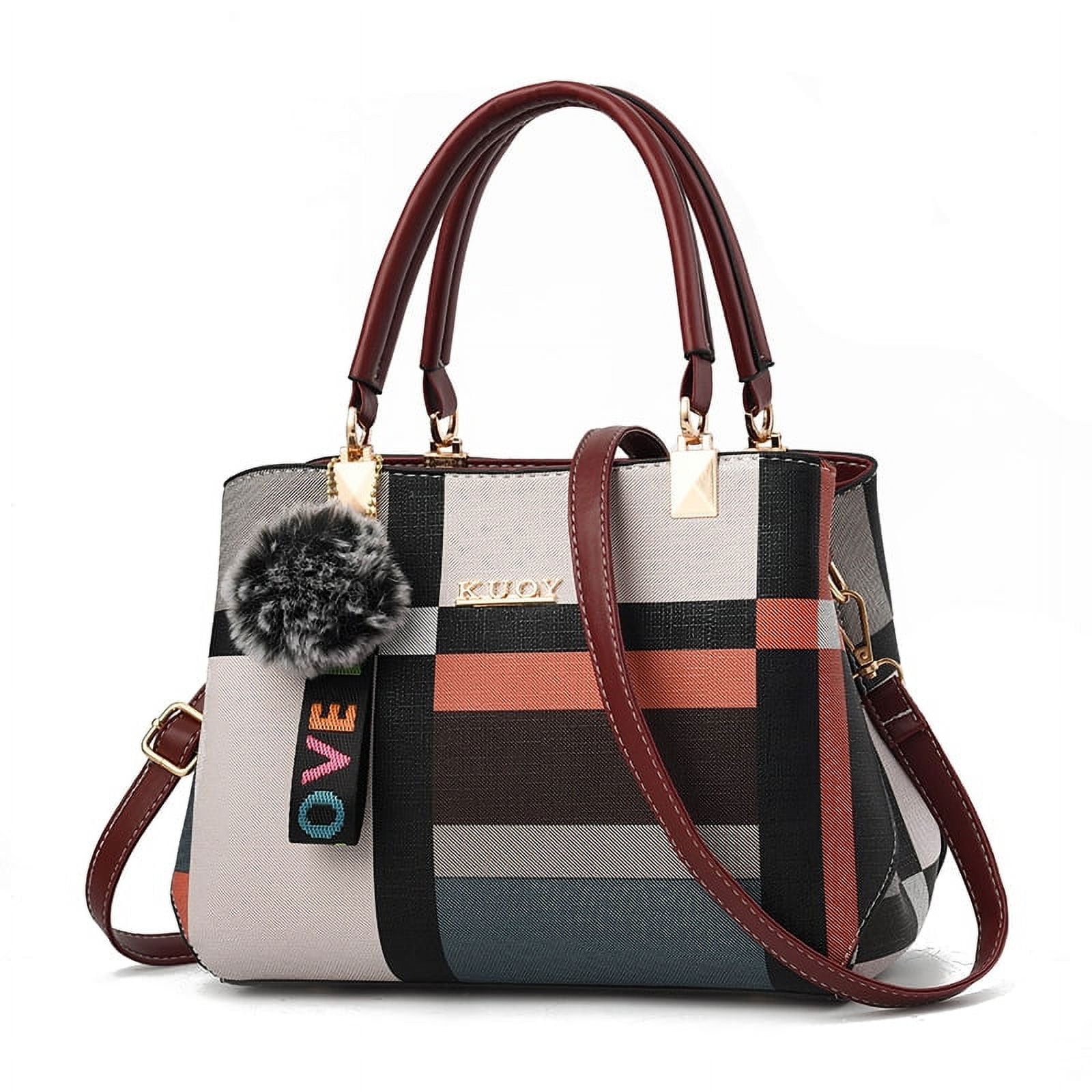 Women's Leather Satchel Purse Handbag,White，G130485 - Walmart.com