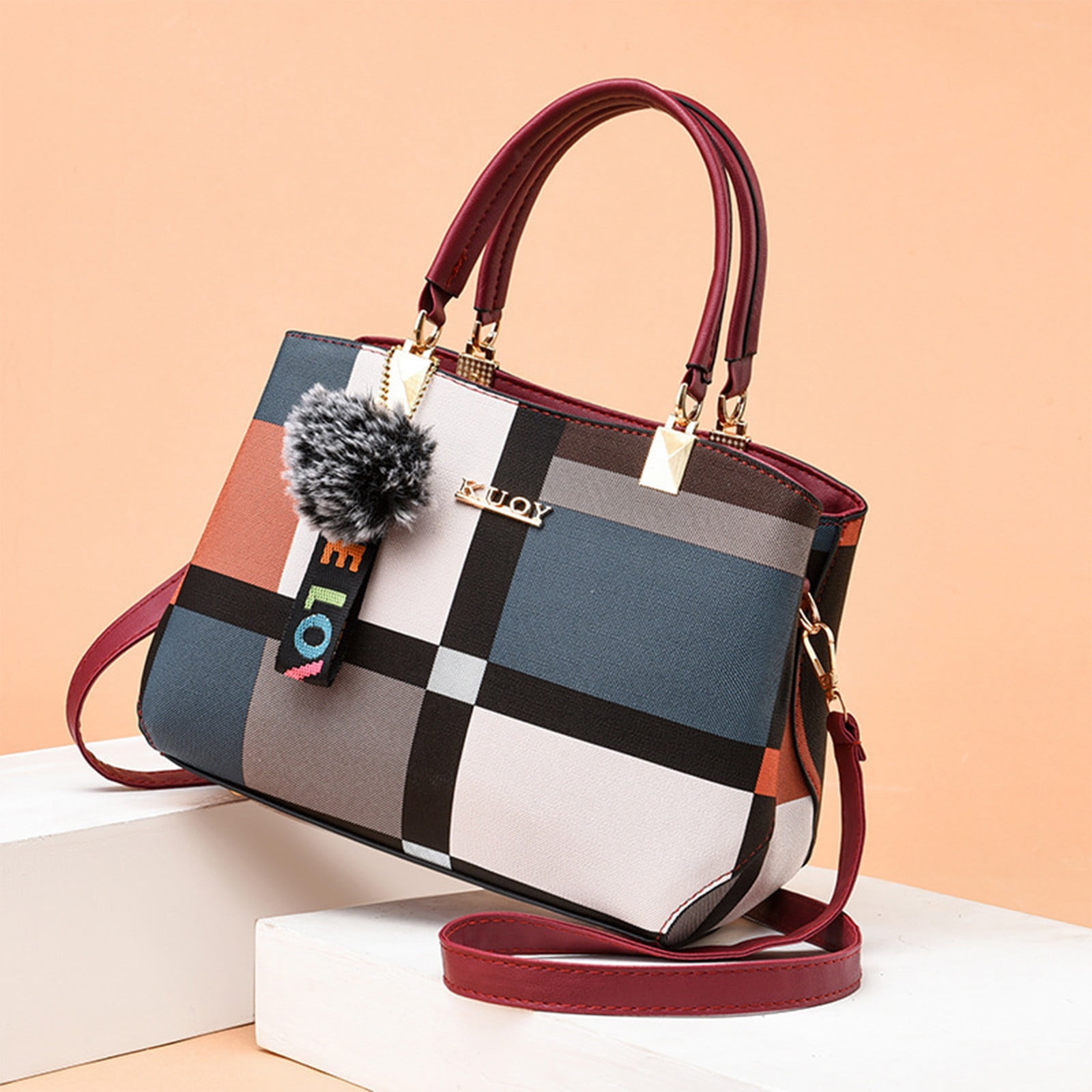 Handwoven Rattan Bag For Women Woven Straw Square Crossbody Bag Vintage Basket Purse Beach Tote Bag