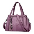 thumbnail image 1 of Purses and Handbags for Women Shoulder Tote Bags Top Handle Satchel Crossbody Bags for Work Travel Everyday Soft Leather Large Capacity Messenger Bag Purple, 1 of 5