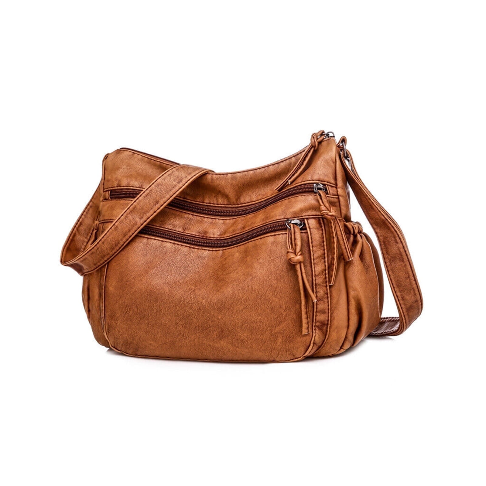 Purses Handbags for Women Vintage Crossbody Shoulder Bag Soft PU Leather Lightweight Handbag Purse