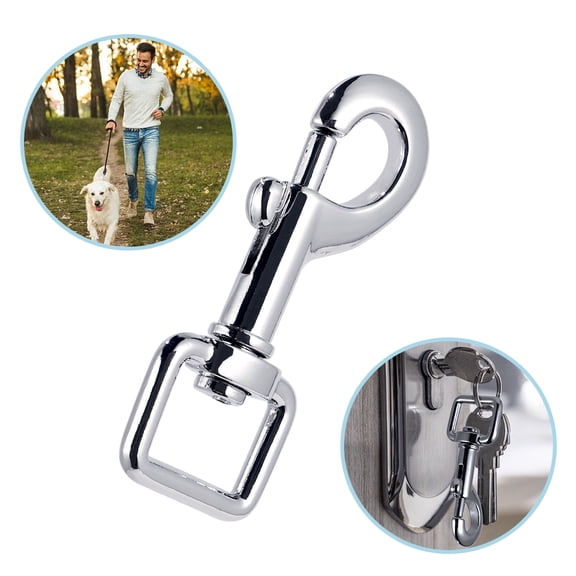 Nicehomfit 10Pcs Pet Leash Hooks Plated Silver Metal Snap Clips for Collars Bags and Household Hanging