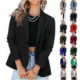 thumbnail image 1 of Purses for Women Clearance, BiZtdJrK Womens Blazers for Work Casual Open Front Cardigan Office Business Suit Jackets 2025 Lightweight Slim Fit Long Sleeve Blazer Black M, 1 of 9