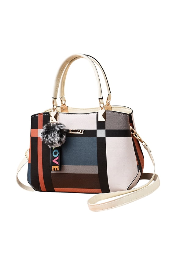 Purses and Handbags For Women Fashion Plaid Pattern Crossbody Bag Shoulder Bag Small Tote Bag Ladies Satchel Purse With Adjustable Shoulder Strap