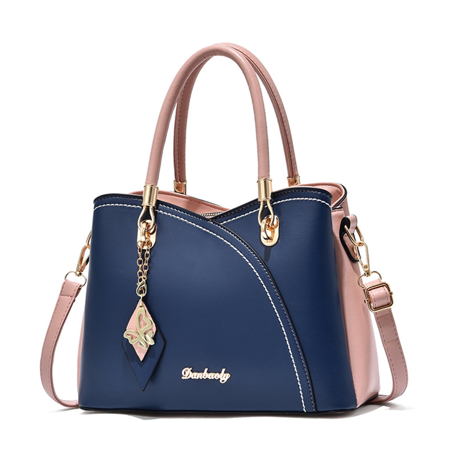 Handbags for Women Fashion Ladies Purses Satchel Shoulder Tote Bags (Sky  Blue-Pink)