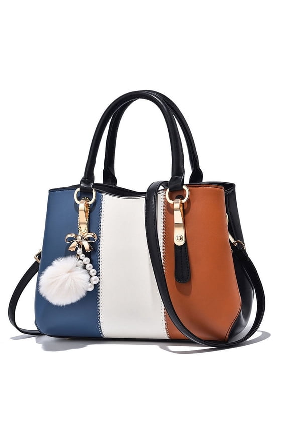 Purses and Handbags Top Handle Satchel Shoulder for Women's Large Capacity Color Block Messenger Tote Bags